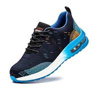 Rona Shoes Chaussures de Sécurité Baskets de Sécurité Chaussure de Travail Légère Confortable Femme Homme Alpha Blue EU 46