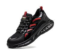 Rona Shoes Chaussures de Sécurité Baskets de Sécurité Chaussure de Travail Légère Confortable Femme Homme Omega Red EU 36