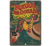 Ronald McDonald Couverture de livre de coloriage en métal Décoration 20,3 x 30,5 cm