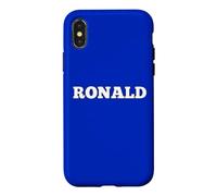 Ronald Petite étiquette avec Texte Blanc personnalisé sur Le Devant Assorti Coque pour iPhone X/XS