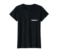 Ronald Petite étiquette avec Texte Blanc personnalisé sur Le Devant Assorti T-Shirt Graphique avec Valeur