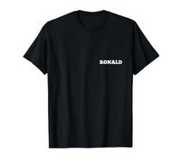 Ronald Petite étiquette avec Texte Blanc personnalisé sur Le Devant Assorti T-Shirt Graphique avec Valeur