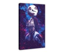 Ronaldinho Poster de football Gaucho (1) - Art mural imprimé sur toile pour salon, chambre à coucher, décoration avec cadre - 30 x 45 cm