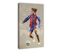 Ronaldinho Poster sur toile Motif joueur de football 50 x 75 cm
