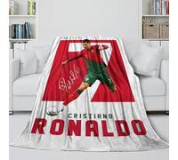 Ronaldo Couverture Flanelle - Football Couverture De Climatisation Cadeau Anniversaire pour Mari/Petit Ami/Petite Amie/Voisin - Canapé Lit Extérieur Décor 60x80inch(150x200cm)