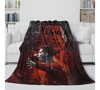 Ronaldo Couverture Flanelle - Football Couverture De Climatisation Cadeau Anniversaire pour Mari/Petit Ami/Petite Amie/Voisin - Canapé Lit Extérieur Décor 40x50inch(100x130cm)