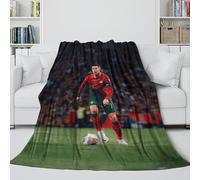 Ronaldo Couverture Flanelle - Football Couverture Douillette pour S'envelopper De Quelque Chose De Chaud Et De Bienfaisant Pendant Ces Nuits Froides - Canapé Lit Décor 60x80inch(150x200cm)