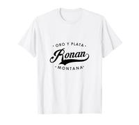 Ronan Montana Oro Y Plata State Devise pour Homme et Femme. T-Shirt