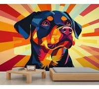 Ronaway Mural, papier peint mural du Moyen Âge, papier peint chien pour locataires, salon, chambre à coucher, couloir, décor de fond TV - 280 x 200 cm