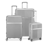 Roncato Airglam 4 roulettes Set de valises 3 pièces avec soufflet d'extension couleur argent
