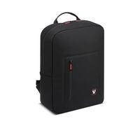 RONCATO BE-DRY Sac à dos pour PC 15,6" étanche - 40 x 30 x 13 cm - Sac à dos en tissu imperméable avec finition caoutchoutée - Design Business & Urban - Noir, Noir , Classico