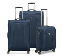 RONCATO CITY 3.0 Valise souple Trolley extensible avec fermeture éclair et système de fermeture TSA, bleu nuit, Set G+M+C