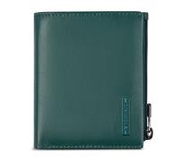 Roncato Detroit Porte-monnaie Protection RFID Cuir véritable 8 cm vert