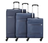 Roncato Jazz 4.0 4 roulettes Set de valises 3 pièces avec soufflet d'extension bleu