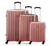 Roncato Kinetic 2.0 4 roulettes Set de valises 3 pièces avec soufflet d'extension rose