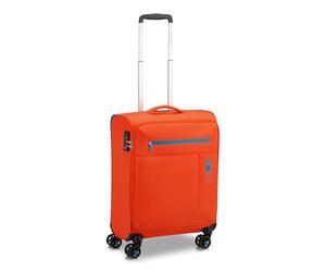 RONCATO LITE SOFT Trolley Cabine 55 x 40 x 20 cm | Valise à bagages à main ultra légère, fermeture TSA, Orange brillant, 4 ruote, Bagage à main