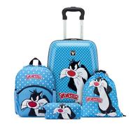 Roncato Looney Tunes DLX Set DE VALISES (Cabine, Sac à Dos Enfant) - Sylvestre