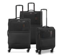 RONCATO METROPOLITAN Grande valise, Moyenne et Cabine, avec système de fermeture TSA, extensible avec fermeture éclair, souple - Noir, Noir , Set G+M+C