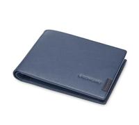 Roncato Monaco Porte-monnaie Protection RFID Cuir véritable 9.5 cm bleu pétrole