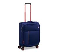 RONCATO MOVE Valise Cabine Souple Extensible - 55x40x20/23 cm - Format Accepté Compagnies Aériennes - 4 Roues Pivotantes - Léger et Résistant - Bagage à Main - Bleu Outremer, Bleu Outremer, Cabine