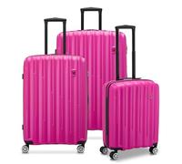 RONCATO SKILINE BASIC Chariot moyen 70 cm avec système de fermeture TSA, magenta, Set 3 trolley