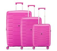 Roncato Skyline 2.0 4 roues Set de valises 3 pièces avec soufflet d'extension rose