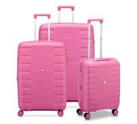 Roncato Skyline 2.0 4 roues Set de valises 3 pièces avec soufflet d'extension rose