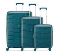 Roncato Skyline 2.0 4 roulettes Set de valises 3 pièces avec soufflet d'extension bleu pétrole