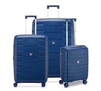 RONCATO SKYLINE 2.0 Trolley Lot de 4 roues extensible avec système de fermeture TSA, bleu nuit, Set 3 trolley