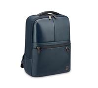 RONCATO TRIAL DLX Sac à dos en cuir pour ordinateur portable 15,6" avec poche pour tablette, sac à dos multifonction avec compartiments et poches de différentes tailles - Bleu nuit, bleu marine,