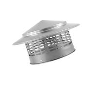 rond acier inoxydable Chapeau de cheminée, Protection de chapeau de cheminée Protection de cheminée extérieur toit argenté cheminée grille couvercle extérieur Tuyau de poêle TopperCone dessus Chapea