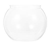 Rond Bocal à Poissons Rouges en Plastique Transparent pour Bureau | Vue Claire, Anti-chute, Décoration de Table, Salon et Détente au Travail