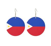 Rond Boucles D'Oreilles Femme Drapeau the Philippines Boucle D'Oreille Femmes En Acrylique Boucles D'Oreilles Femme the Philippines Léger Et Hypoallergénique Pour Mère Amie Ou Épouse