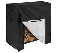 Rond/Carré Bache pour Support de Rangement pour Bois de Chauffage , Housse de Protection Range Buches Exterieur , Couverture pour Étagère Porte Bûches de Cheminée(Size:Square: 122*61*107cm,Color:Black