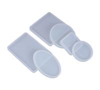 Rond Carré Ovale Goutte D'eau Rectangle Forme Trou Silicone Moule Bricolage Artisanat Résine Époxy Moules Colliers Pendentif Silicone Moule