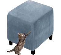 Rond/Carrée Housse de Pouf 40x40/45x45/50x50cm Extensible Housse Ottomane, Amovibles Lavable Housses de Repose-Pieds ,Velours Jacquard Doux pour protéger Le Repose-Pieds (Color : A18, Size : 50x50cm