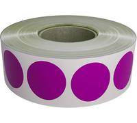 Rond Cercle Dots Stickers Rouleaux D'étiquettes En Couleurs Assorties De 1,9 Cm Étiquette Autocollant Pour L'inventaire D'étiquetage 19 Mm Adhésif Permanent Par Royal Vert 1050 Violet