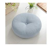 Rond Coussin Siège, Coussin Coton Lin Tatami, Coussins Chaise épais Moelleux pour Coussins de Chaise de Bureau, Coussin D'extérieur Amovible Et Lavable pour Intérieur,Lightblue,60cm(24inch)