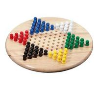 Philos-Spiele – Jeu de Halma Rond en bois d'Esche avec pions colorés