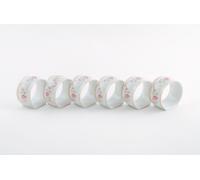 Rond de serviette 6 pcs, rosettes, ligne or, Leander