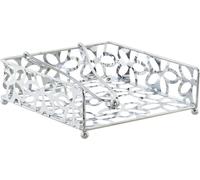 Rond de serviette DKD Home Decor Marguerite argenté métal plastique 18 x 19 x 6 cm