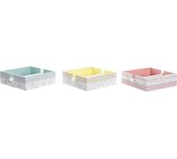 Rond de serviette DKD Home Decor Vichy Sweet Métal Bois MDF 22 x 18 x 6 cm