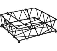 Rond de serviette moderne en métal - Design noir élégant - Idéal pour la cuisine, la table à manger et la décoration de fête - Noir mat