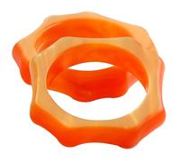 Rond de serviette nacré orange
