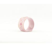 Rond de serviette, Sonata, porcelaine rose, fleurs, Leander