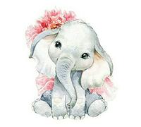 Rond Diamant Peinture Enfants Filles 30x40 cm 5D Diamond Painting Elephant Loisirs Créatifs Adultes Peinture par Numéros Animaux éléphant Perle Diamant a Coller pour Enfant Mosaïque Décor Salon