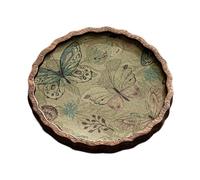 Rond en acacia - Accessoire de présentation apéritif, petit-déjeuner, dessert | Support décoratif avec poignées latérales | Idéal pour brunch, pique-nique, centre de table pour la maison, cadeau pour