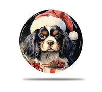 Rond en Céramique À Suspendre, 7.3Cm Chien Cavalier King Charles Spaniel Modèle 3D Décoration Ronde en Céramique Rond en Céramique Ornements De Noël Ornement Noel