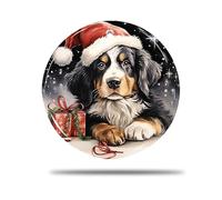 Rond en Céramique À Suspendre, 7.3Cm Modèle De Bouvier Bernois Modèle 3D Décoration Ronde en Céramique Rond en Céramique Ornements De Noël Boule Noël