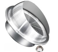 Rond Grille de Ventilation en INOX, Grilles murale, grille à lamelles grilles hotte aspirante, Capot de Sortie d'air Prise Murale Aération Hotte, hottes d'échappement(190mm/7.5inch)